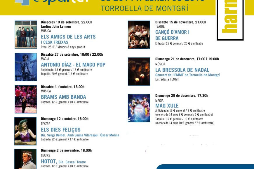 Els Amics de les Arts enceten Harmonies Els Amics de les Arts enceten Harmonies