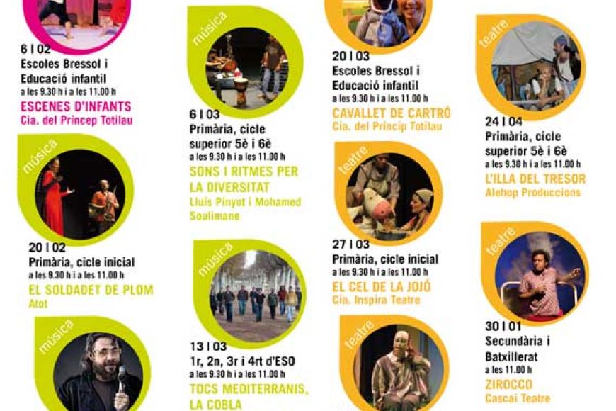 Es consolida l’oferta de dansa, teatre i música a les activitats educatives Es consolida l’oferta de dansa, teatre i música a les activitats educatives