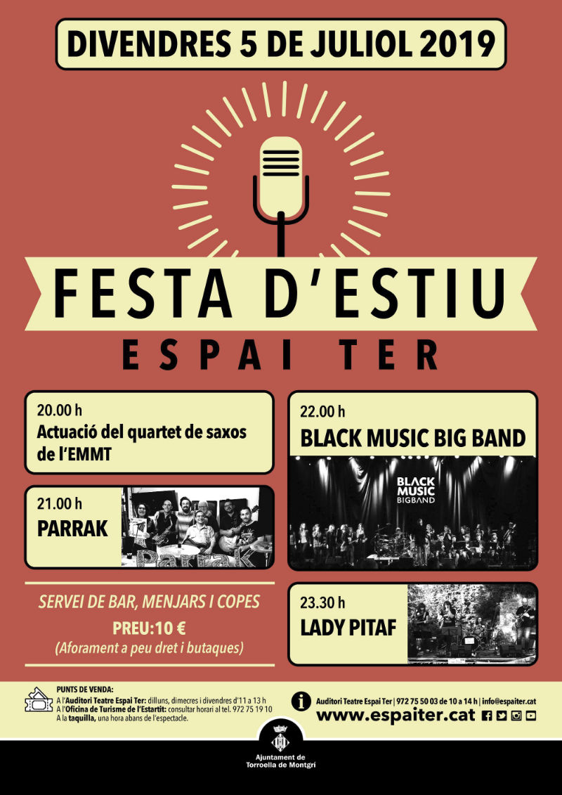 L'Espai Ter tanca la programació del primer semestre amb una gran festa d'estiu amb un marcat caràcter local