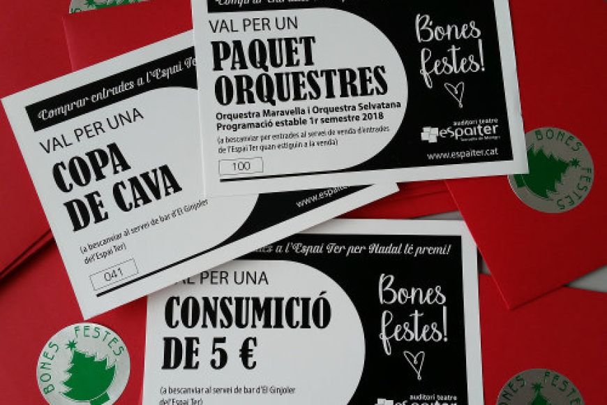 Comprar entrades a l'Espai Ter per Nadal té premi! Comprar entrades a l'Espai Ter per Nadal té premi!